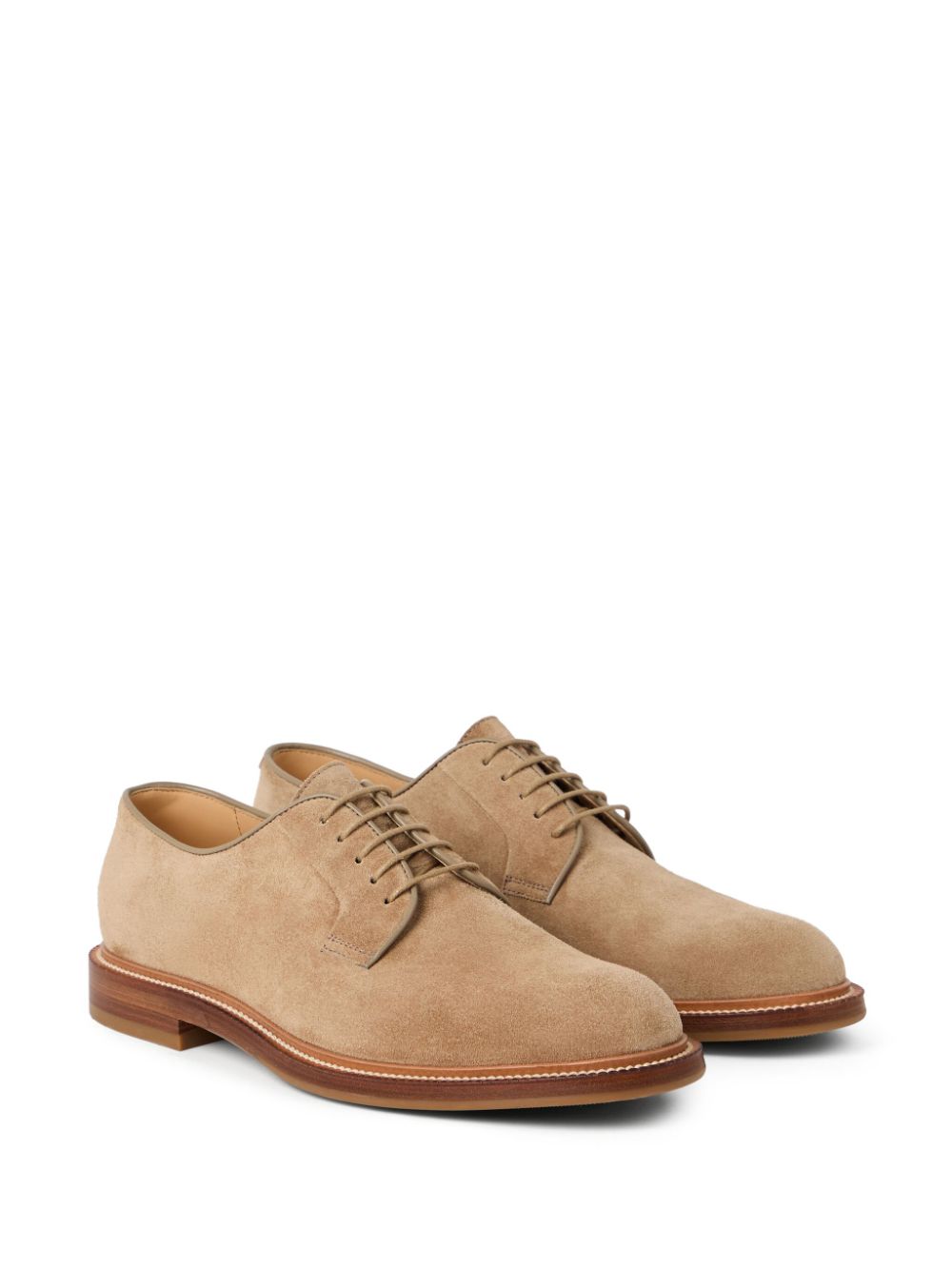 Brunello Cucinelli suede derbu shoes Brown