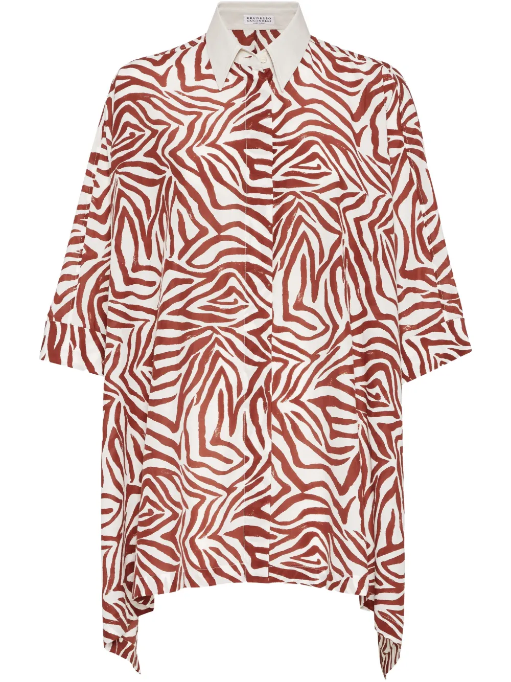 Brunello Cucinelli camisa de seda | rojo | Image 1