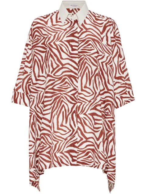 Brunello Cucinelli cotton-silk shirt