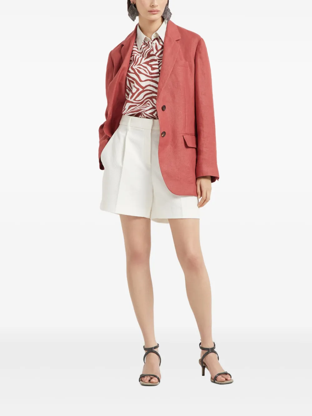 Brunello Cucinelli Zijden blouse - Rood