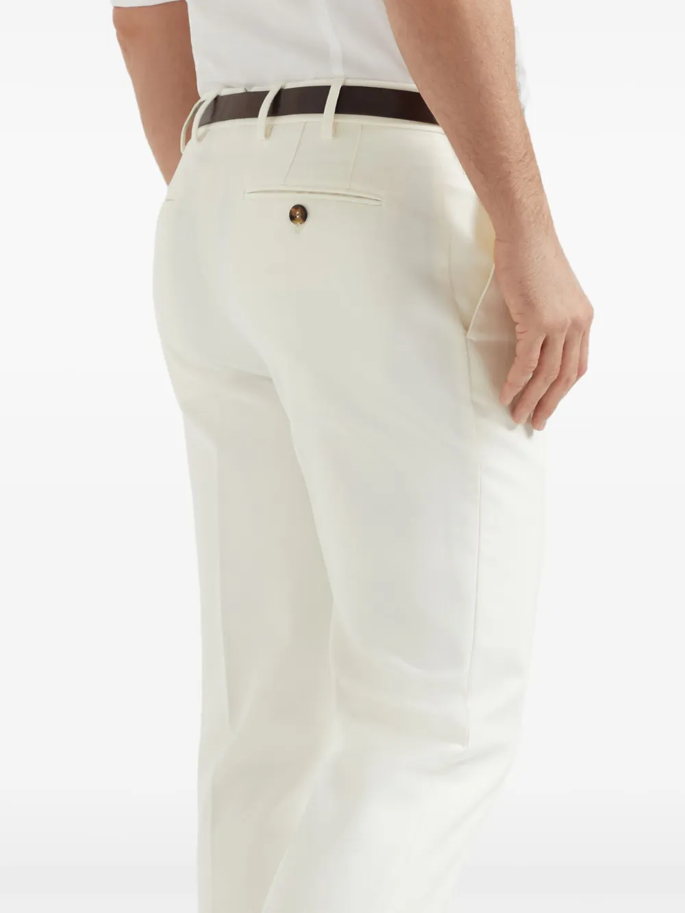 Brunello Cucinelli Gabardine broek Wit