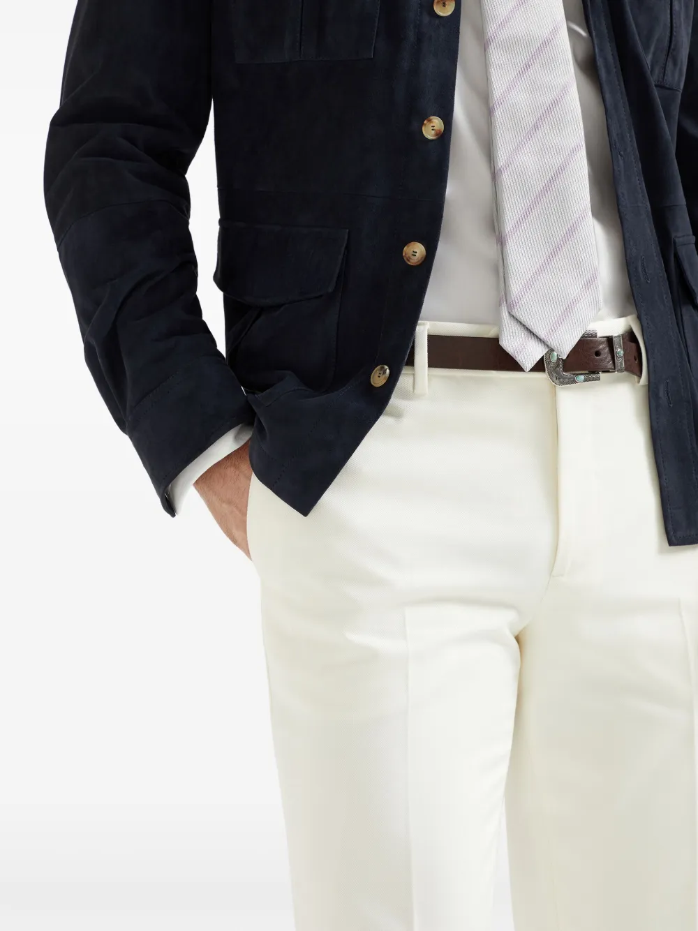 Brunello Cucinelli Gabardine broek Wit