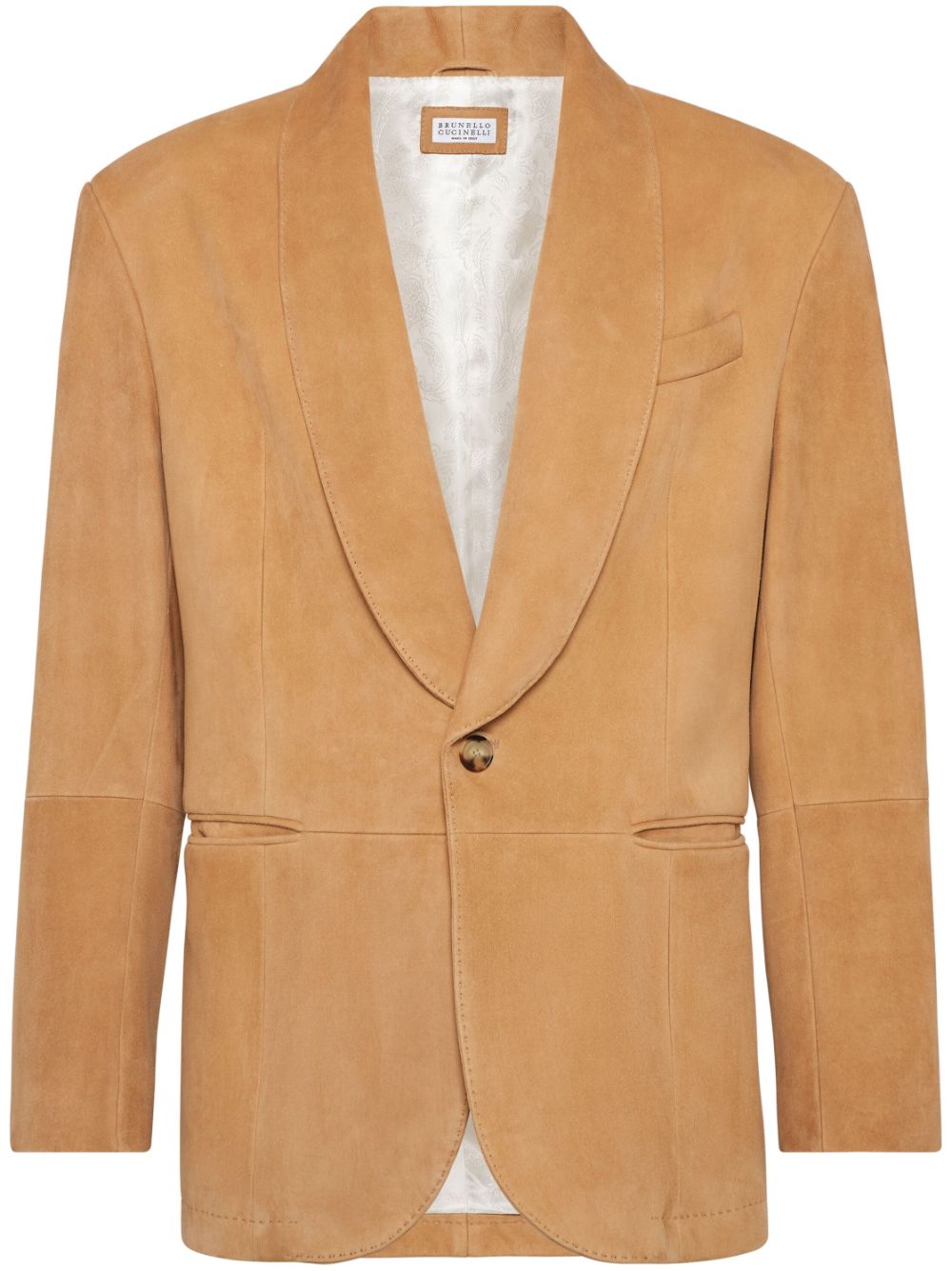 Brunello Cucinelli suede blazer - Brown