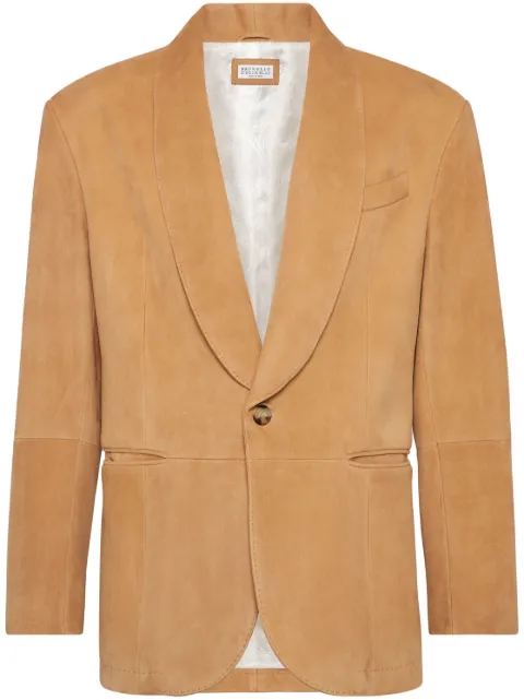 Brunello Cucinelli suede blazer 