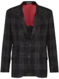 Brunello Cucinelli tartan check blazer - Grey