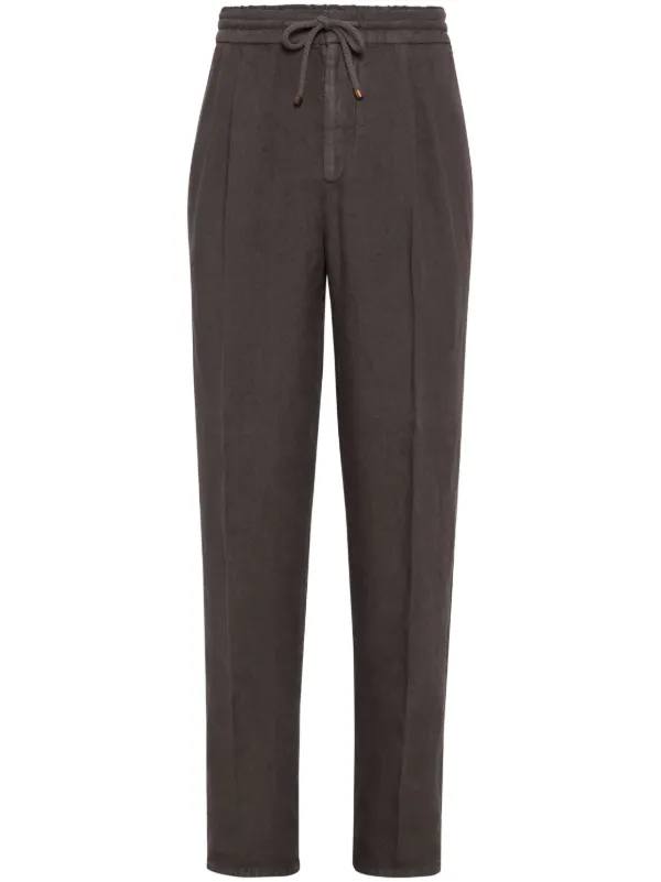 【関税＆送料込み】Brunello Cucinelli Dyed Pants Clothing Gabardine garment dyed trousers for Man in White | Brunello
