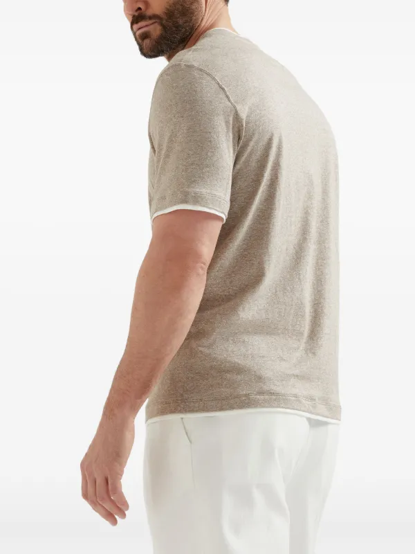ユ*ん様 BRUNELLO CUCINELLI レイヤードホワイト Tシャツ Brunello Cucinelli レイヤード Tシャツ | ホワイト | FARFETCH JP