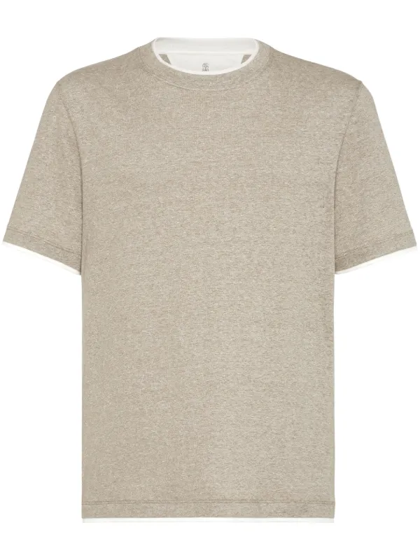 Brunello Cucinelli レイヤード Tシャツ | ニュートラル