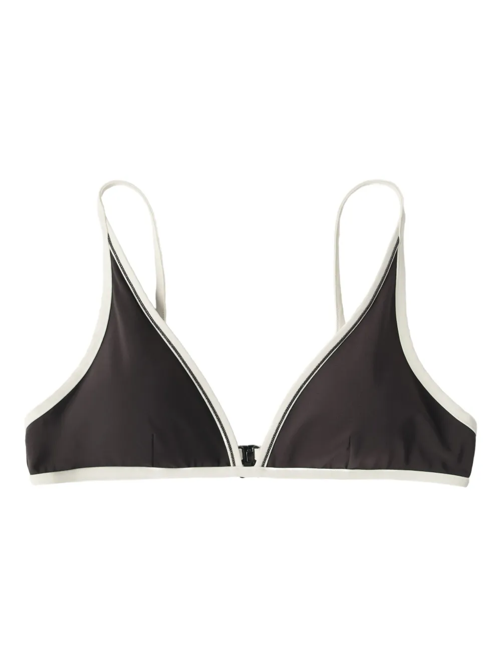 Brunello Cucinelli Bikinitop met contrasterende afwerking Bruin