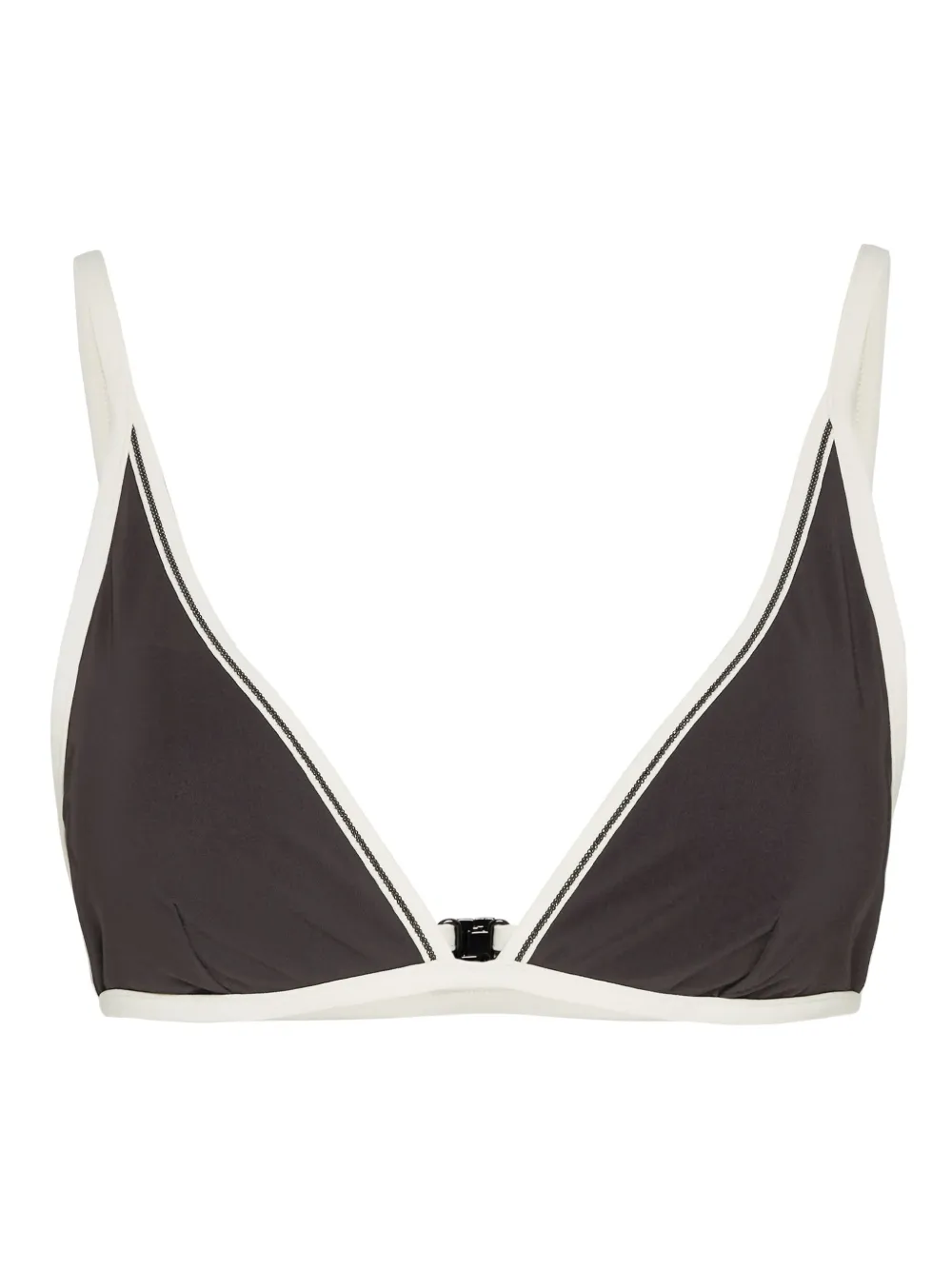 Brunello Cucinelli contrasting-trim bikini top | Brown | Image 1
