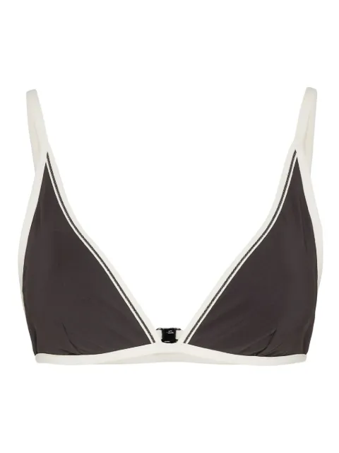 Brunello Cucinelli top de bikini con ribete en contraste