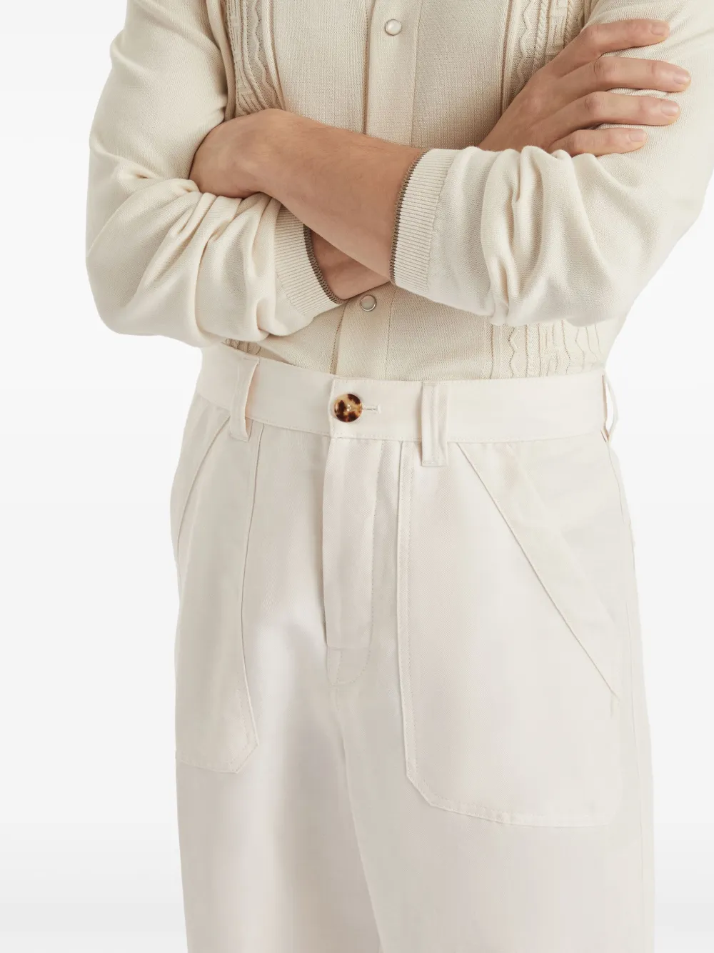 Brunello Cucinelli Drill broek Wit