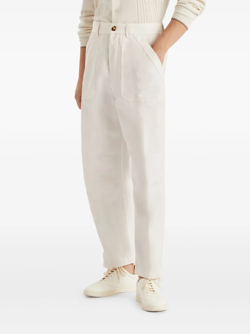 Brunello Cucinelli Drill broek Wit