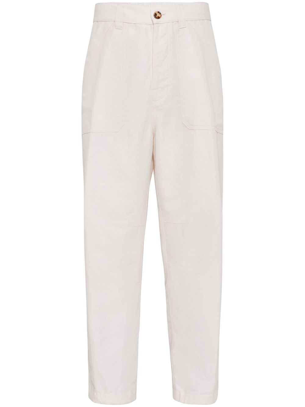 Brunello Cucinelli drill trousers - White