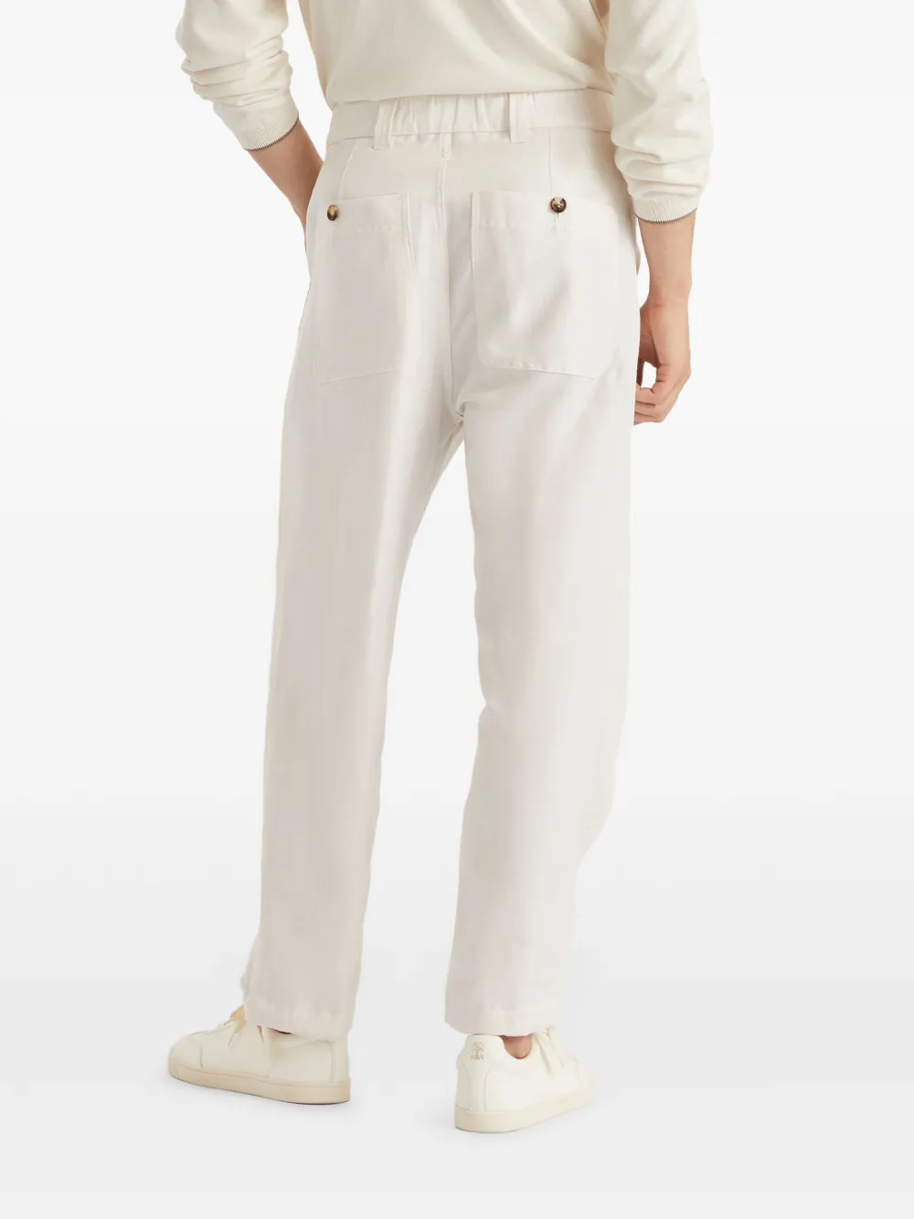 Brunello Cucinelli Drill broek Wit