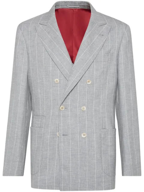Brunello Cucinelli blazer con doble botonadura