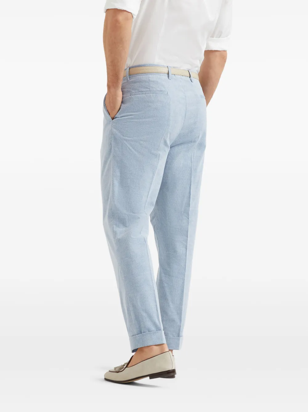 Brunello Cucinelli Fluwelen broek Blauw