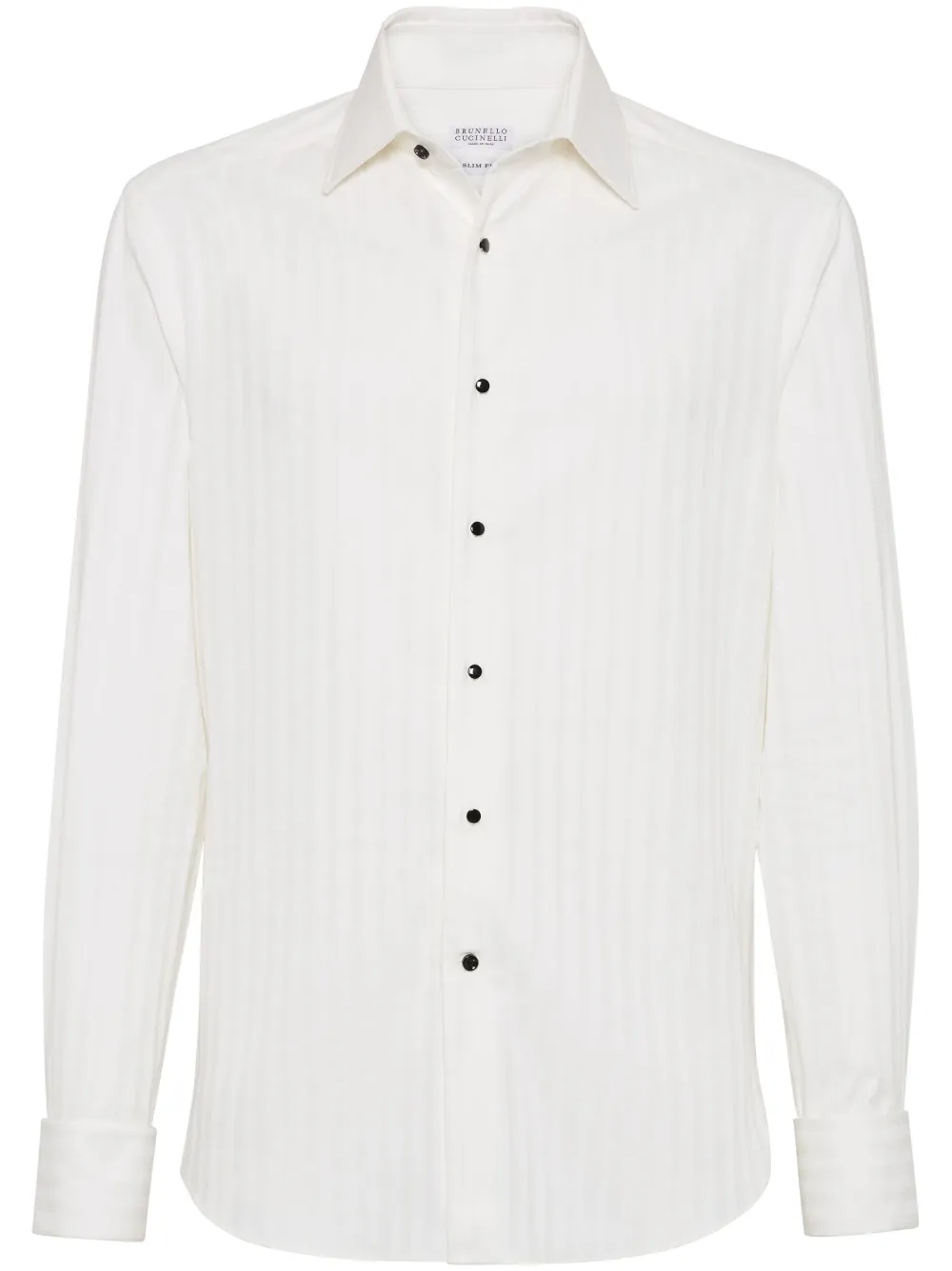 Brunello Cucinelli camisa con estampado chevron | blanco | Image 1