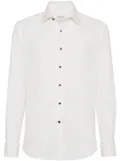 Brunello Cucinelli chevron-print shirt - White
