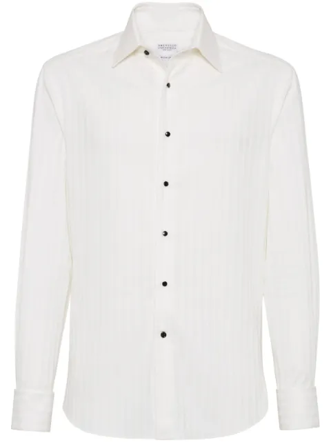 Brunello Cucinelli chevron-print shirt