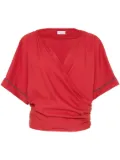 Brunello Cucinelli Monili-detail blouse - Red
