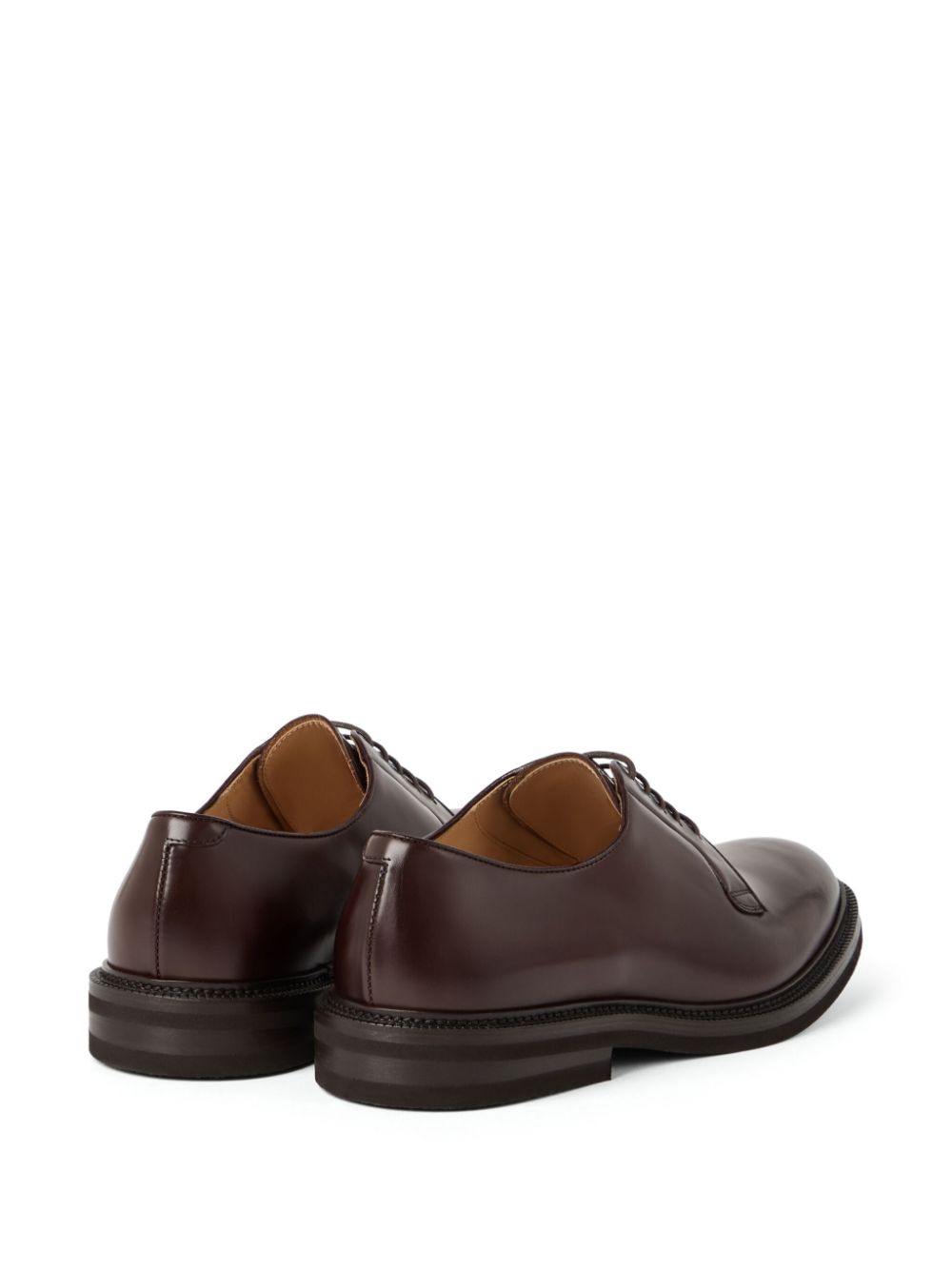 Brunello Cucinelli lace-up leather derby shoes Brown