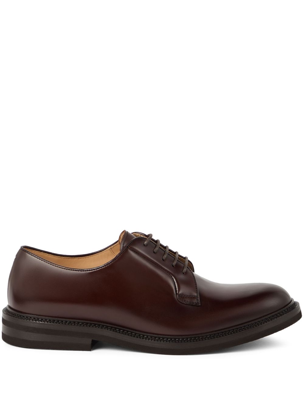 Brunello Cucinelli lace-up leather derby shoes Brown