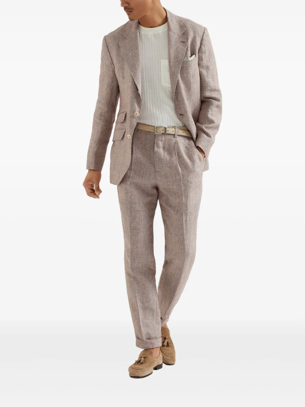 Brunello Cucinelli Broek met geplooid detail Grijs