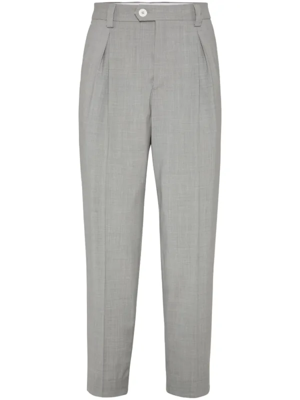 BRUNELLO CUCINELLI★グレーウールパンツ Brunello Cucinelli ウールパンツ | グレー | FARFETCH JP