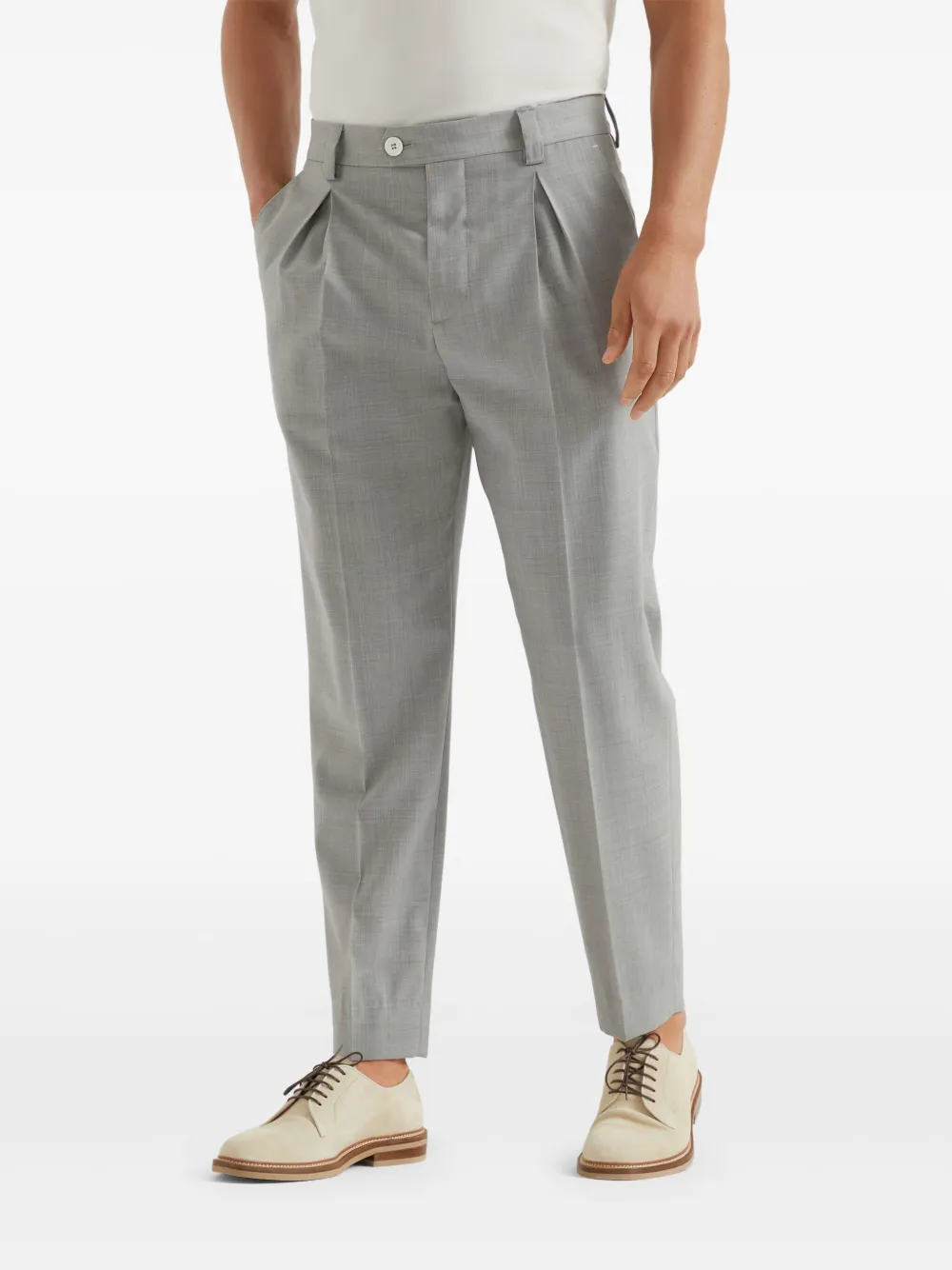 Brunello Cucinelli Wollen broek Grijs