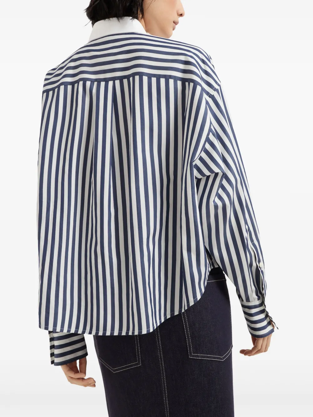 Brunello Cucinelli Gestreept blouse Blauw