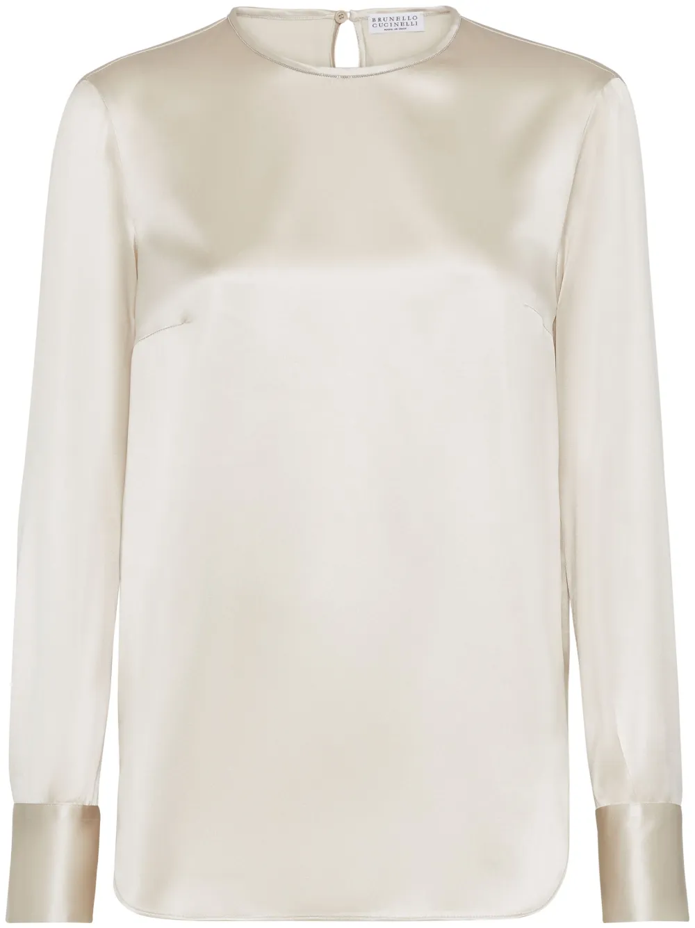 Brunello Cucinelli サテン ロングTシャツ - グレー Brunello Cucinelli サテン ロングTシャツ - グレー