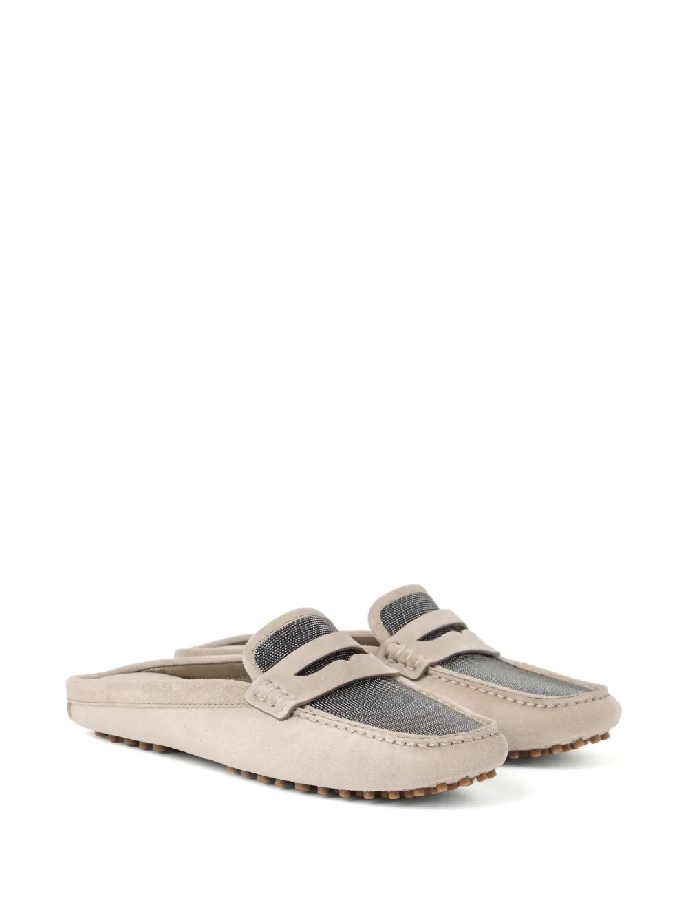 Brunello Cucinelli Monili slippers Neutrals