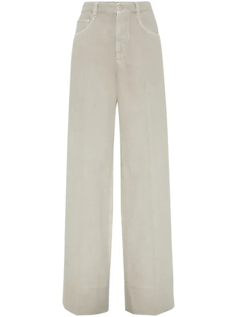 Brunello Cucinelli pressed crease straight-leg jeans