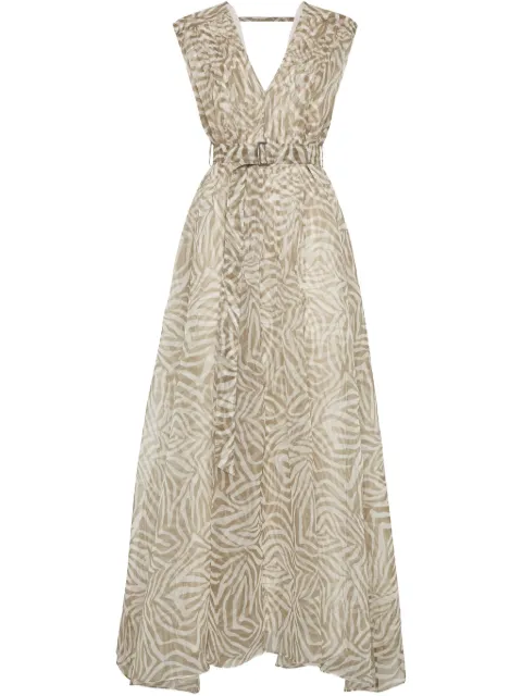 Brunello Cucinelli printed silk dress