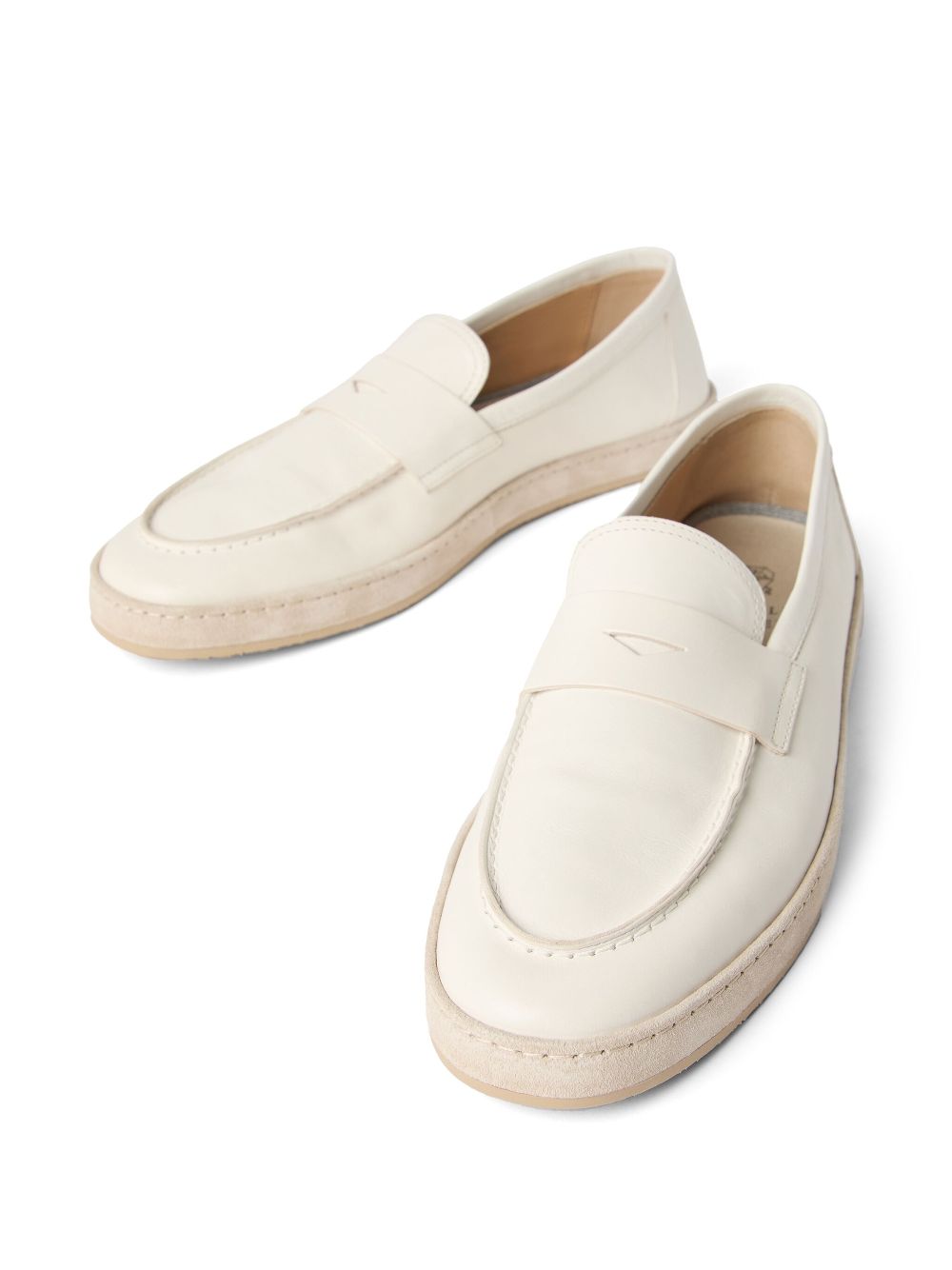 Brunello Cucinelli leather loafers Neutrals