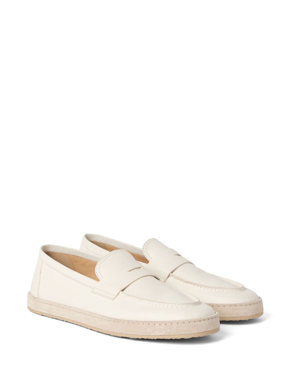 Brunello Cucinelli Leren loafers - Beige