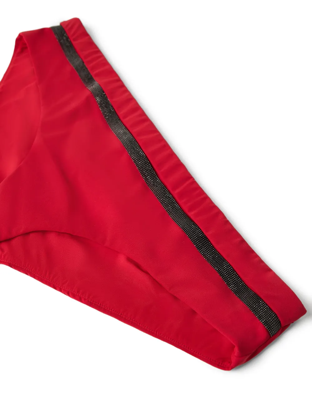 Shop Brunello Cucinelli Monili Chain-embellished Bikini Briefs In Red