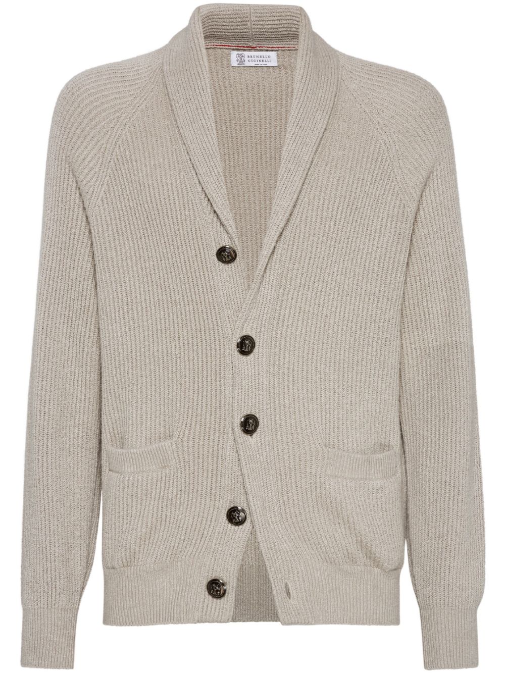 Brunello Cucinelli ribbed-knit cardigan - Neutrals