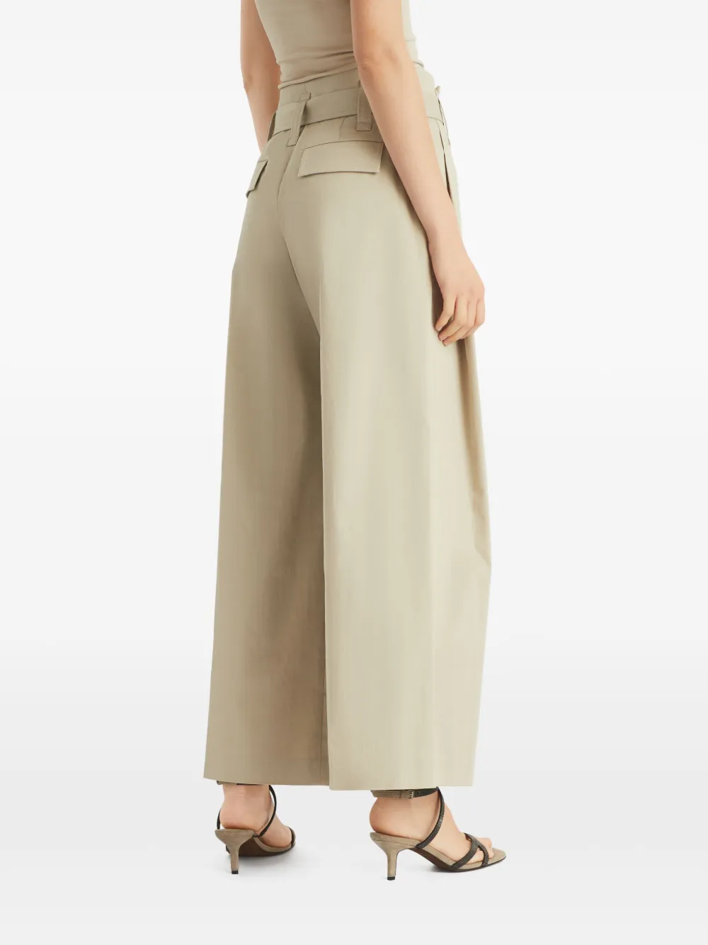 Brunello Cucinelli Pantalon met geplooid detail Beige