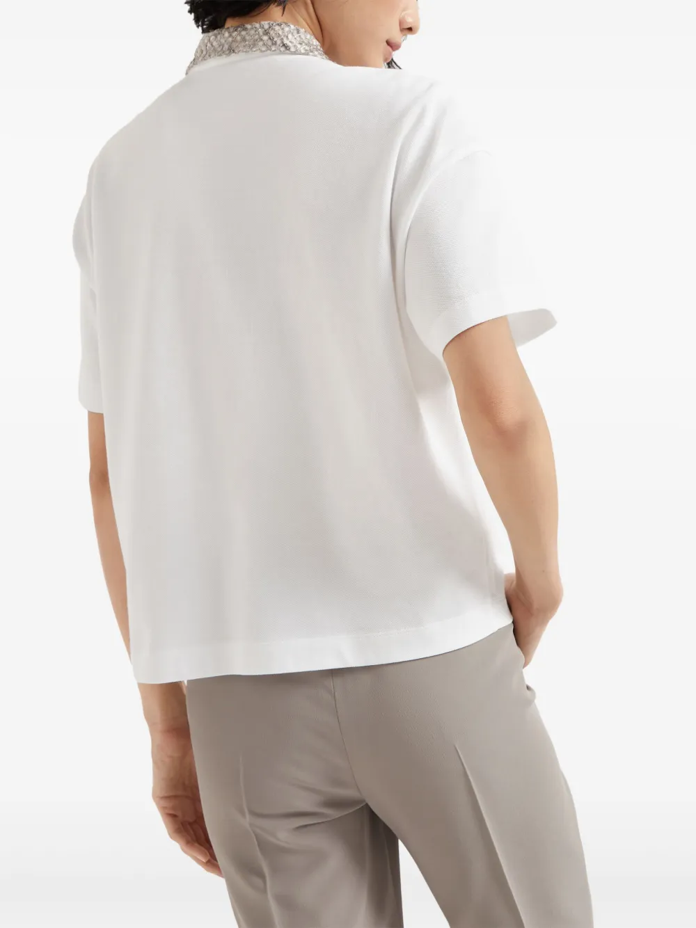 Brunello Cucinelli Women Polo T-shirt In White