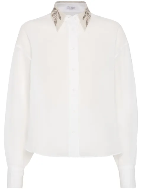 Brunello Cucinelli Flora embroidered shirt