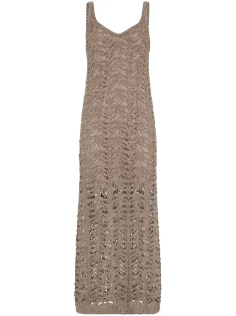 Brunello Cucinelli vestido con motivo de encaje