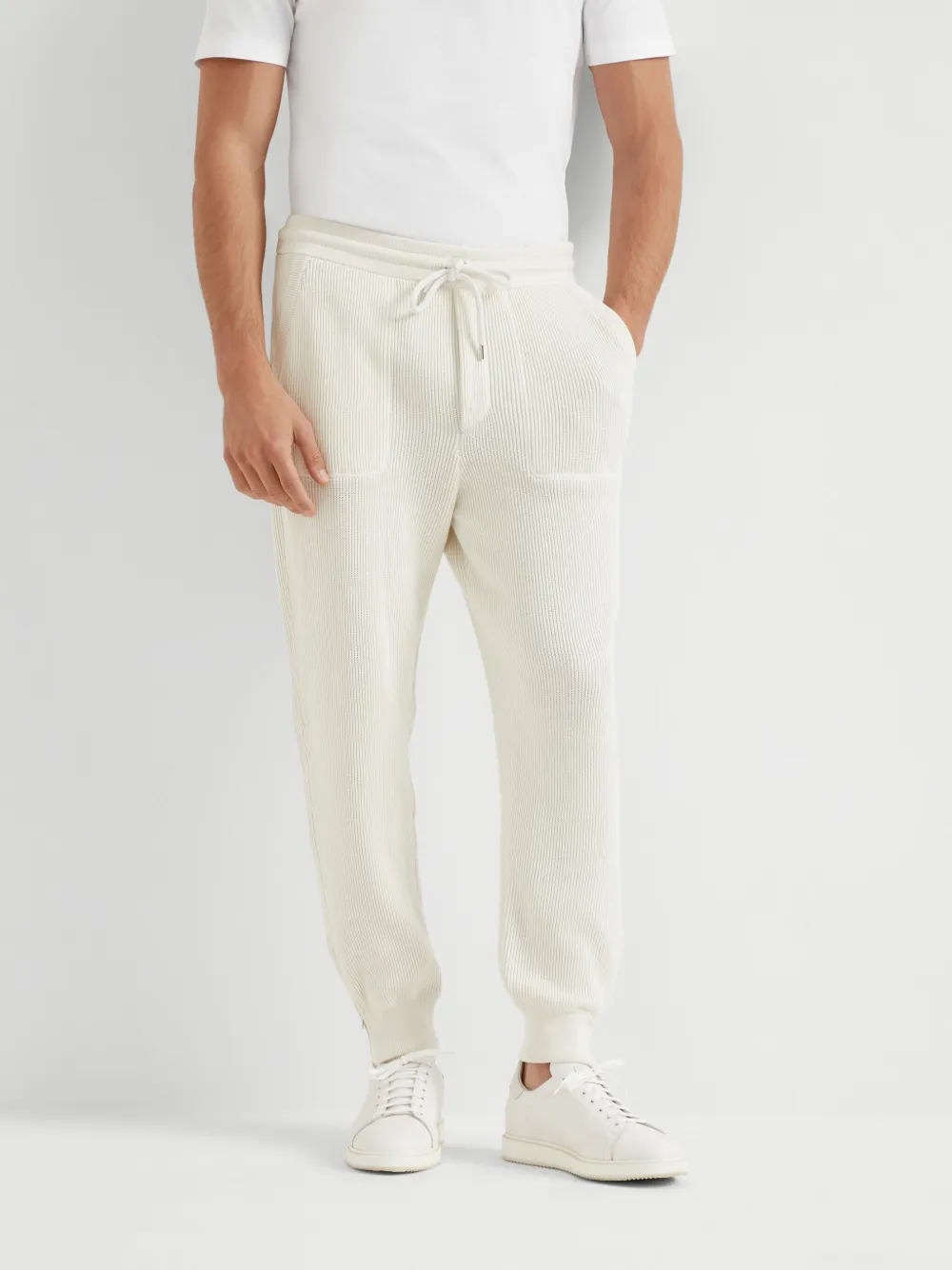 Brunello Cucinelli Katoenen trainingsbroek Beige