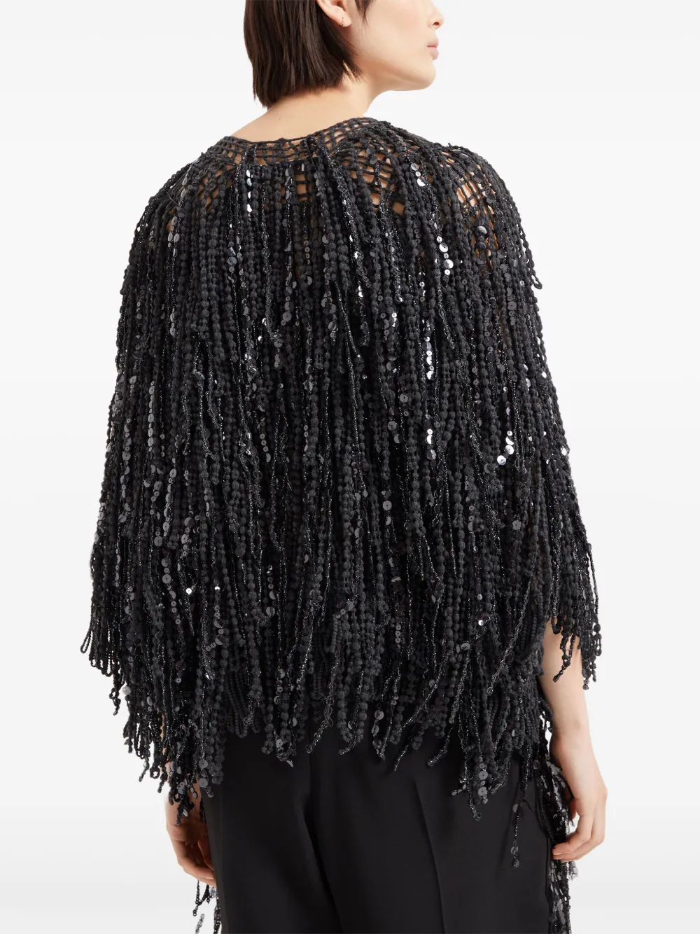 Brunello Cucinelli Dazzling Cascade vest Zwart