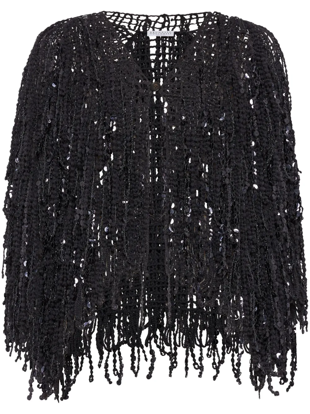 Brunello Cucinelli Dazzling Cascade cardigan | Black | Image 1