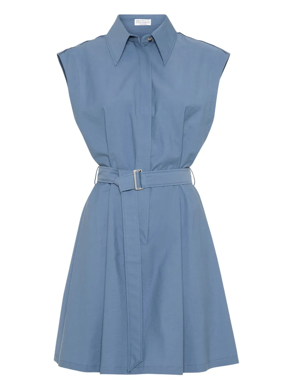 Brunello Cucinelli vestido camisero con botones | azul | Image 1
