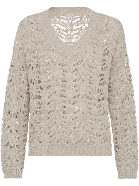 Brunello Cucinelli Foliage Lace sweater