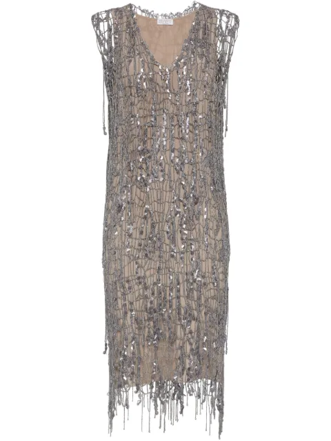 Brunello Cucinelli vestido bordado