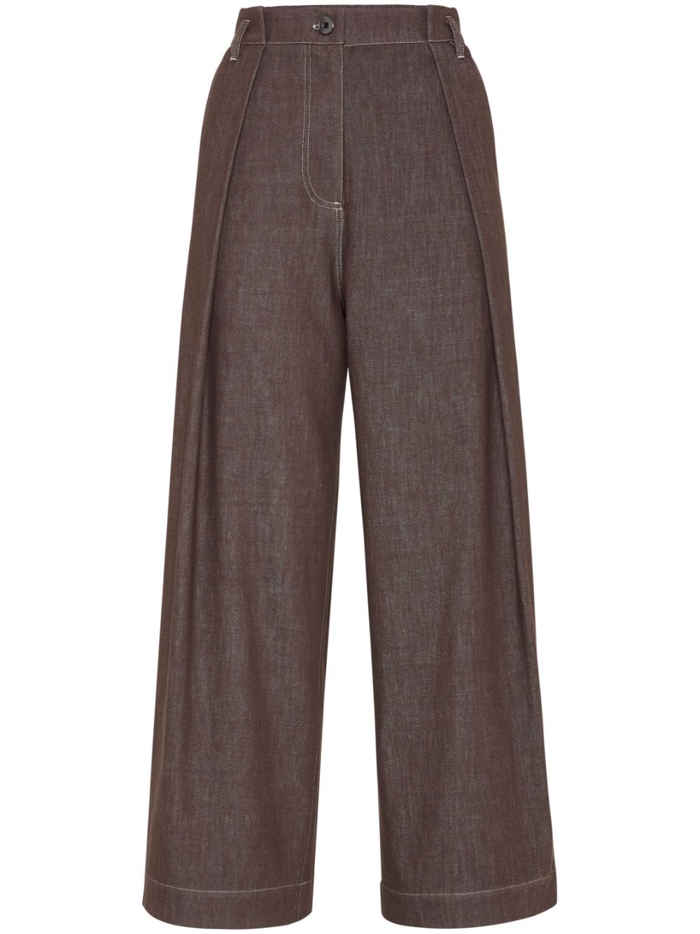 box pleat trousers